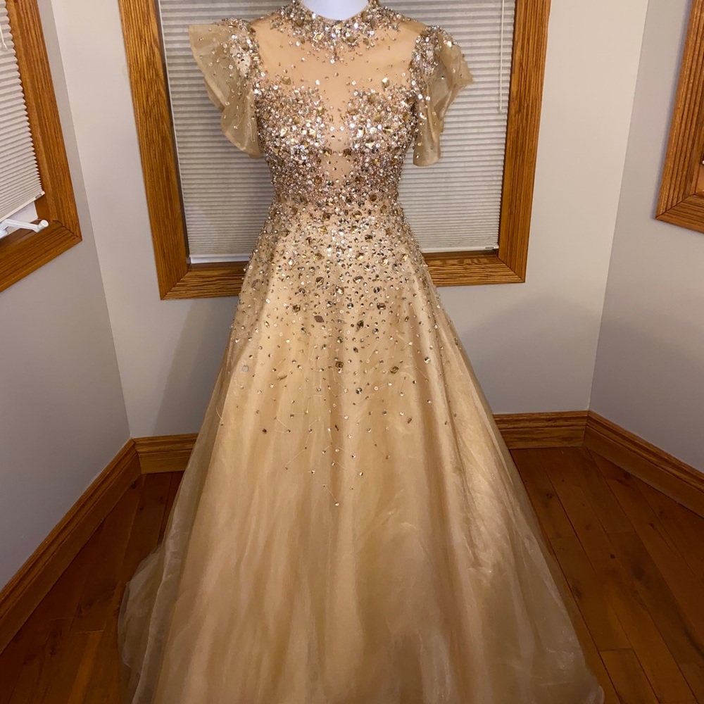 Terani Couture Prom - Gold,Tulle,Prom,Bridesmaid